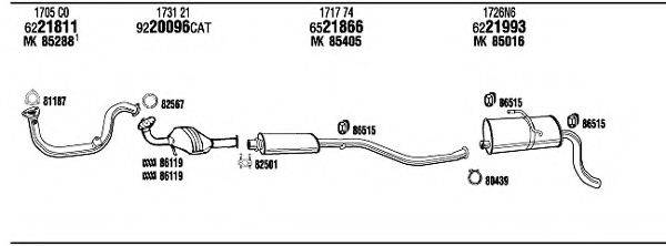 WALKER PET08217AB Система випуску ОГ