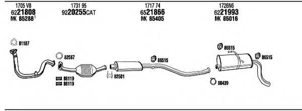 WALKER PET08217BA Система випуску ОГ