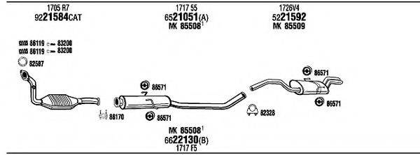 WALKER PET08219 Система випуску ОГ