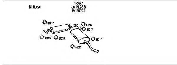 WALKER PET08392 Система випуску ОГ