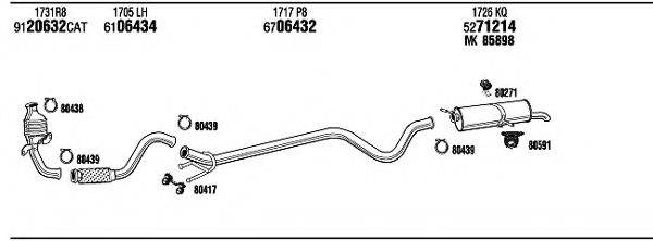 WALKER PET16545 Система випуску ОГ