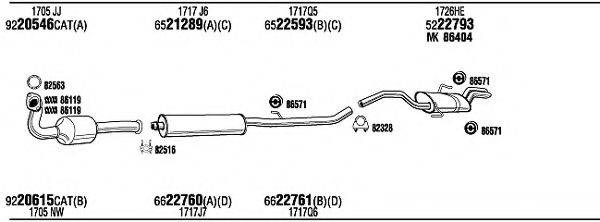 WALKER PET18279 Система випуску ОГ