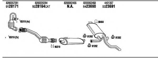 WALKER REH23076 Система випуску ОГ