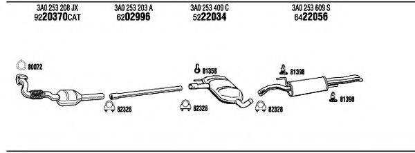 WALKER VW00023 Система випуску ОГ