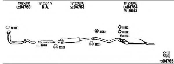 WALKER VW36024A Система випуску ОГ