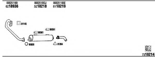 WALKER VW72226 Система випуску ОГ