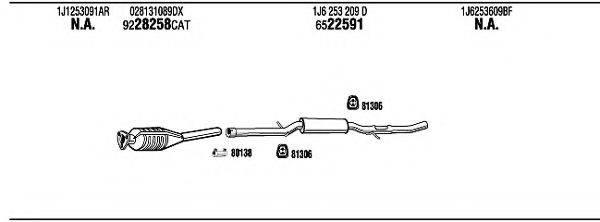 WALKER VWH15461 Система випуску ОГ