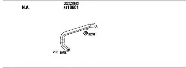 WALKER VWK04536 Система випуску ОГ