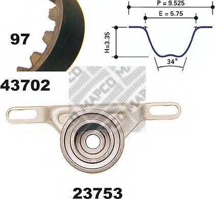 MAPCO 23702 Комплект ременя ГРМ