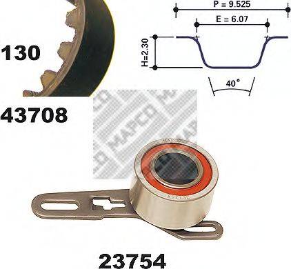 MAPCO 23708 Комплект ременя ГРМ