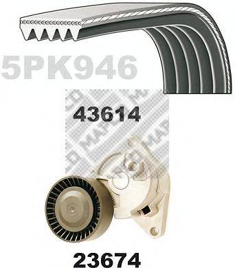 MAPCO 23614 Полікліновий ремінний комплект