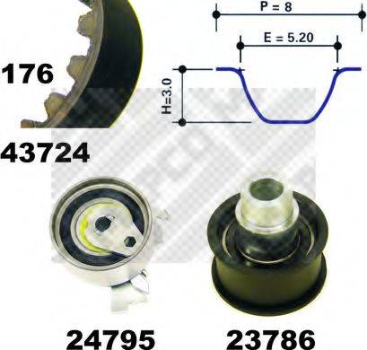 MAPCO 23724 Комплект ременя ГРМ