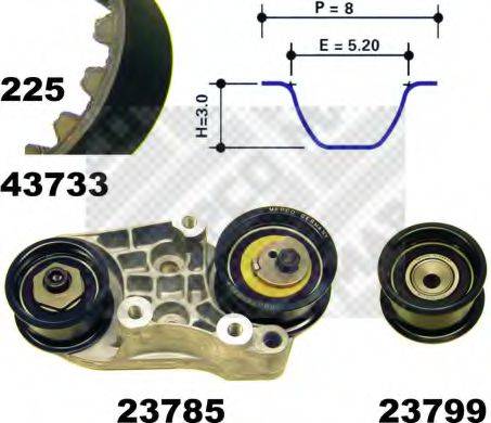 MAPCO 23733 Комплект ременя ГРМ