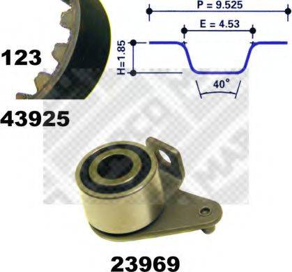 MAPCO 23925 Комплект ременя ГРМ