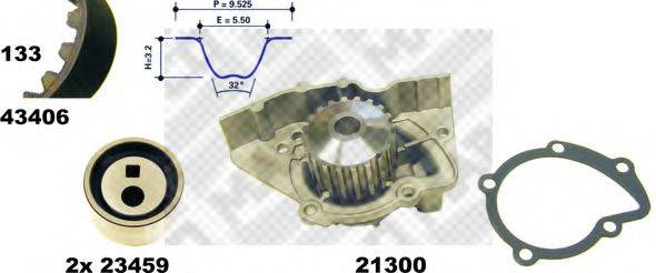 MAPCO 41406 Водяний насос + комплект зубчастого ременя