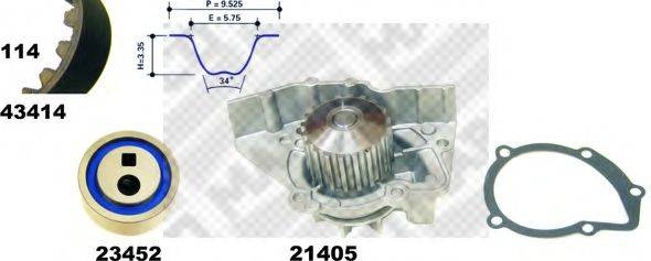 MAPCO 414141 Водяний насос + комплект зубчастого ременя