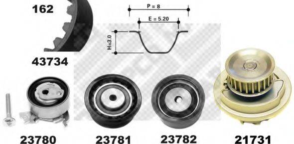 MAPCO 417391 Водяний насос + комплект зубчастого ременя