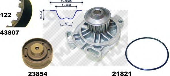 MAPCO 41807 Водяний насос + комплект зубчастого ременя