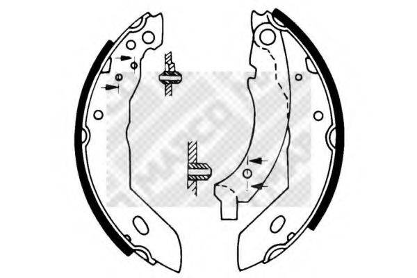 MAPCO 8117 Комплект гальмівних колодок