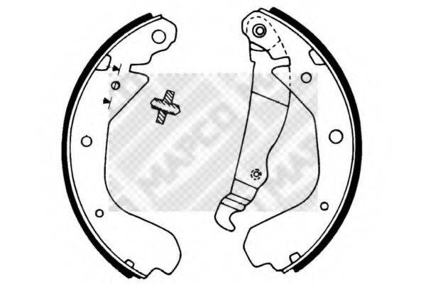 MAPCO 8809 Комплект гальмівних колодок