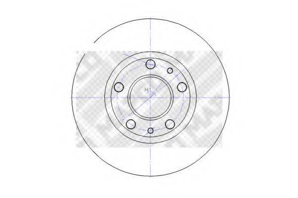 MAPCO 15037 гальмівний диск