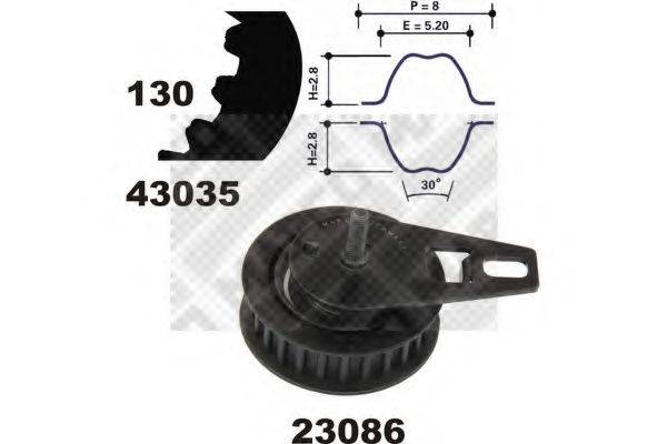 MAPCO 23035 Комплект ременя ГРМ