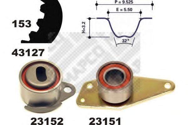MAPCO 23127 Комплект ременя ГРМ