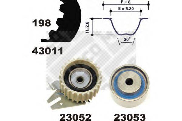 MAPCO 23013 Комплект ременя ГРМ