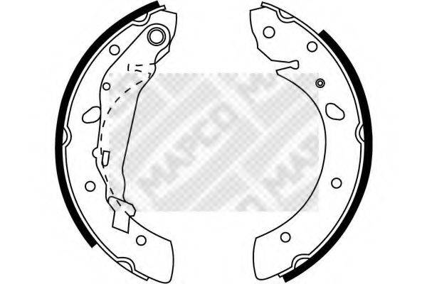 MAPCO 8569 Комплект гальмівних колодок