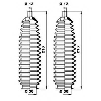 MOOG K150243 Комплект пильника, рульове керування