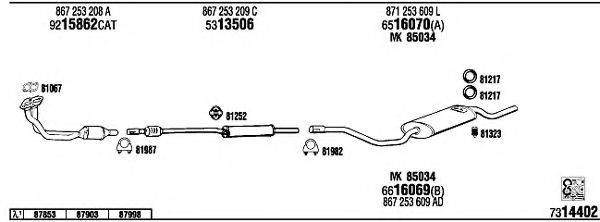 FONOS VW20510A Система випуску ОГ