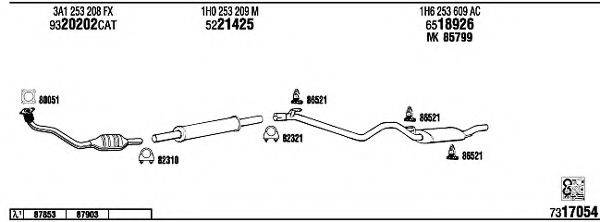 FONOS VW36138 Система випуску ОГ