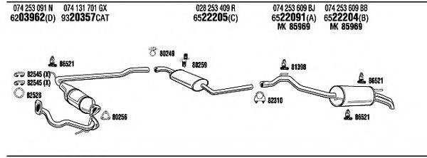 FONOS VW72274 Система випуску ОГ