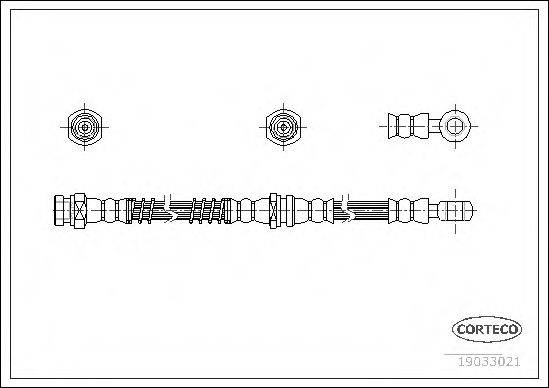 CORTECO 19033021 Гальмівний шланг