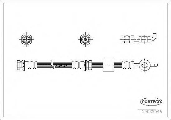 CORTECO 19033046 Гальмівний шланг