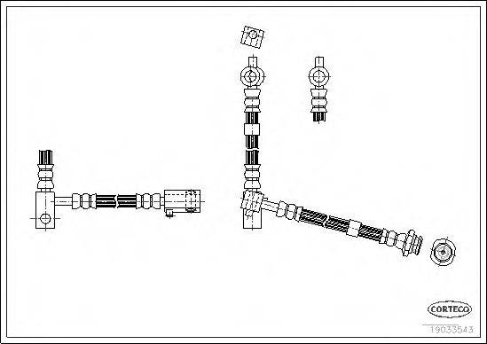 CORTECO 19033543 Гальмівний шланг