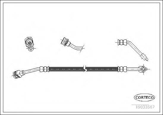 CORTECO 19033567 Гальмівний шланг