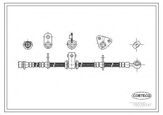 CORTECO 19035041 Гальмівний шланг
