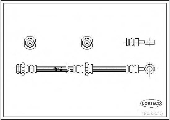 CORTECO 19035045 Гальмівний шланг