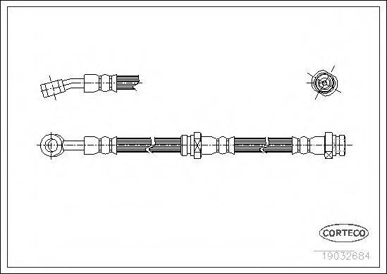 CORTECO 19032684 Гальмівний шланг