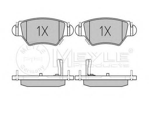 MEYLE 0252325817W Комплект гальмівних колодок, дискове гальмо