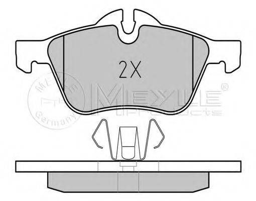 MEYLE 0252328118 Комплект гальмівних колодок, дискове гальмо