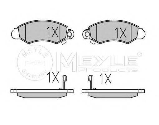MEYLE 0252329614W Комплект гальмівних колодок, дискове гальмо