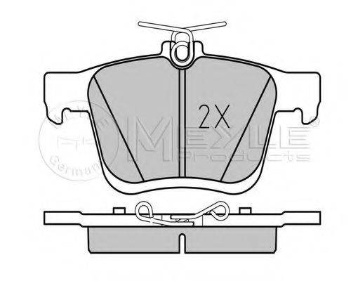 MEYLE 0252500816PD Комплект гальмівних колодок, дискове гальмо