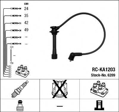 NGK 6209 Комплект дротів запалювання