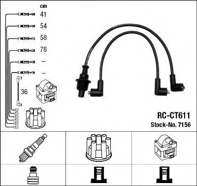 NGK 7156 Комплект дротів запалювання