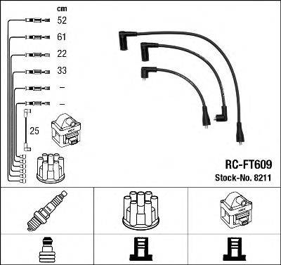 NGK 8211 Комплект дротів запалювання