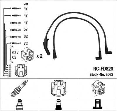 NGK 8562 Комплект дротів запалювання