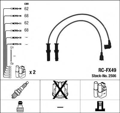 NGK 2506 Комплект дротів запалювання