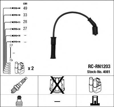 NGK 4081 Комплект дротів запалювання